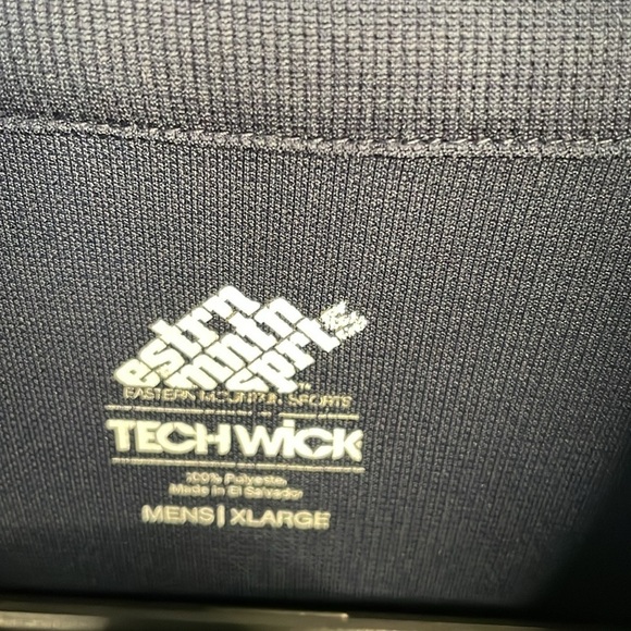 EMS Mens XL TechWick 2 Tone Blue 1/4 Zip Long Sleeve Pullover Lightweight Active - Picture 2 of 9